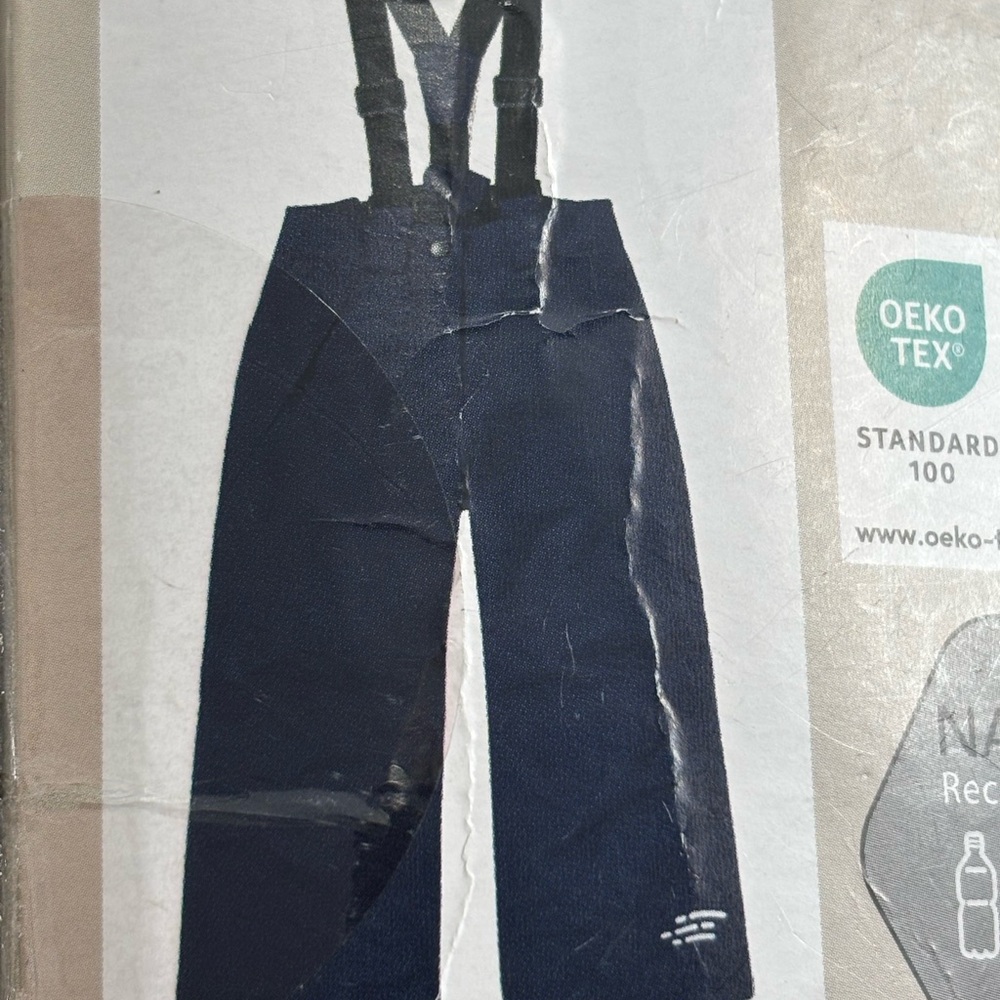 Lupilu Girls Navy Blue Snow Pants with Suspenders Size 4-6 NWT Unisex